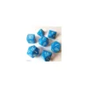 Opaque Polyhedral Light Blue/white Set (7)