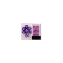 Opaque Polyhedral Purple/white Set (7)