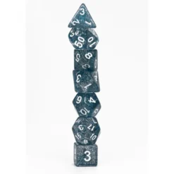 Pack 7 Dados Rol Brilli Azur Y Blanco