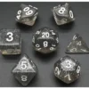 Pack 7 Dados Rol Brilli Gris Y Blanco