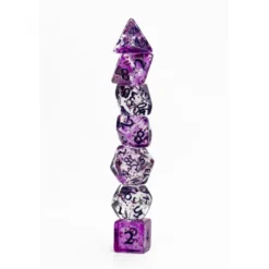 Pack 7 Dados Rol Brilli Morado Y Azul