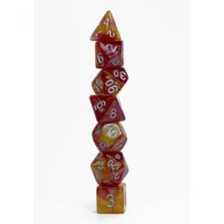 Pack 7 Dados Rol Brilli Morado Y Amarillo Y Blanco