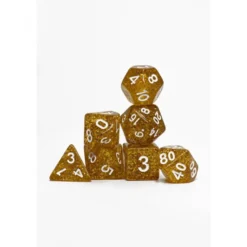 Pack 7 Dados Rol Brilli Naranaja Y Blanco
