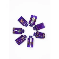 Pack 7 Dados Rol de Resina D&D Bottle Morado Mágico