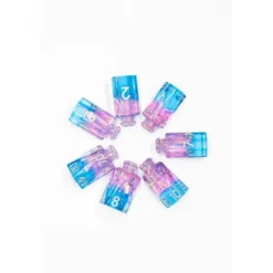 Pack 7 Dados Rol de Resina D&D Bottle Azul Morado