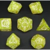 Pack 7 Dados Rol Hechizados Amarillo Y Blanco