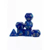 Pack 7 Dados Rol Marmoleado Azul Y Amarillo