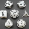 Pack 7 Dados Rol Marmoleado Blanco Y Negro