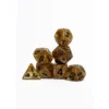 Pack 7 Dados Rol Marmoleado Café Y Negro