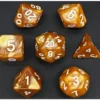 Pack 7 Dados Rol Marmoleado Marrón Claro Y Blanco