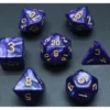 Pack 7 Dados Rol Marmoleado Morado Y Amarillo