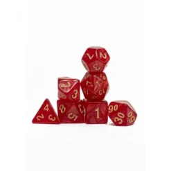Pack 7 Dados Rol Marmoleado Sandia Y Amarillo