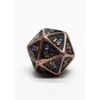 Pack 7 Dados Rol Metálicos D&D Cobre con Gema Zafiro