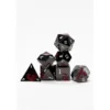 Pack 7 Dados Rol Metálicos D&D Dragón Rojo y Negro