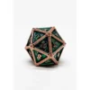 Pack 7 Dados Rol Metálicos D&D Esmeralda
