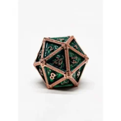 Pack 7 Dados Rol Metálicos D&D Esmeralda
