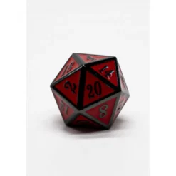 Pack 7 Dados Rol Metálicos D&D Mixed Niquel Rojo
