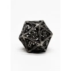 Pack 7 Dados Rol Metálicos D&D Niquel