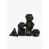 Pack 7 Dados Rol Metálicos D&D Niquel y Oro