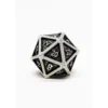 Pack 7 Dados Rol Metálicos D&D Plata