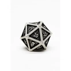 Pack 7 Dados Rol Metálicos D&D Plata