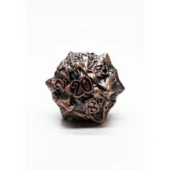 Pack 7 Dados Rol Metálicos D&D Solid Dragón Bronce