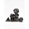 Pack 7 Dados Rol Metálicos D&D Solid Dragón Negro