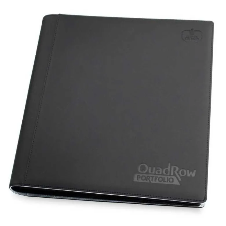 12-Pocket Quadrow Portfolio Carpeta para Cartas Negro