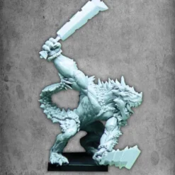 Saurian Veteran With Paired Weapons