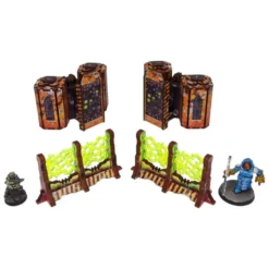 Sci-Fi Grimdark Imperial II Generatorium & Powered Fence (4) Prepintado [28mm] -- Pre-pedido --