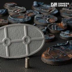 Spaceship Corridor Bases Oval 75mm (x3)