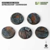Spaceship Corridor Bases Round 40mm (x5)