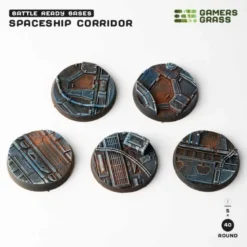 Spaceship Corridor Bases Round 40mm (x5)