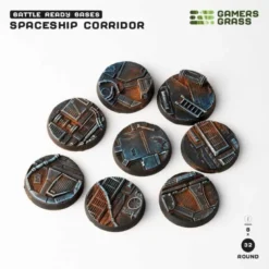Spaceship Corridor Bases Round 32mm (x8)