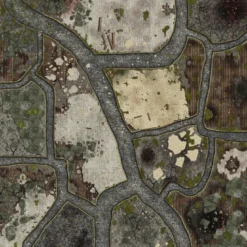 Tapete - Pueblo Oscuro 1 - 90x90cm