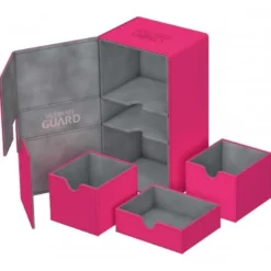 Twin Flip'n'Tray 200+ Caja de Cartas Tamaño Estándar XenoSkin Rosa