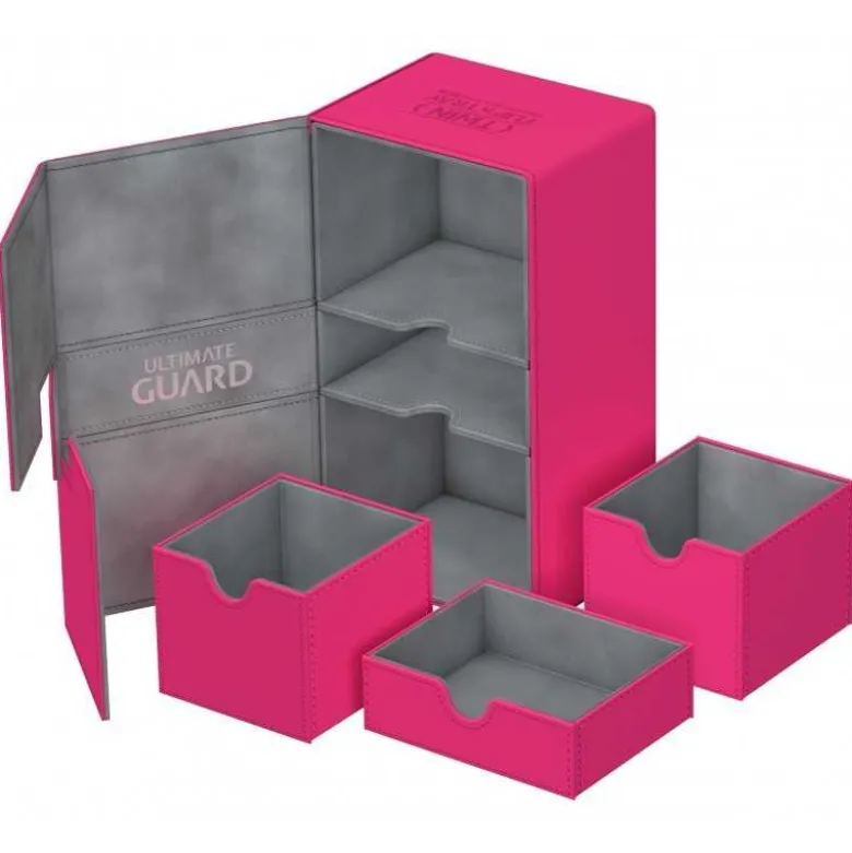 Twin Flip'n'Tray 200+ Caja de Cartas Tamaño Estándar XenoSkin Rosa