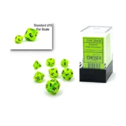 Vortex Mini-hedral Bright Green/black 7-Die Set