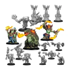 Warmachine: Southern Kriels Fire Tongue Warriors Command Cadre