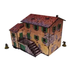WW2 Italy Large House (1) Prepintado [28mm/1:56]