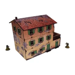 WW2 Italy Large House (1) Prepintado [28mm/1:56]