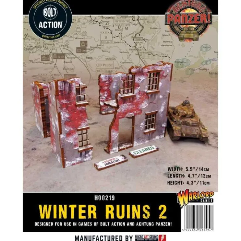 WW2 Normandy Achtung Panzer Winter Ruins 2 (Prepintado)
