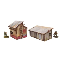WW2 Normandy Small Sheds w. Dovecote (Prepintado)