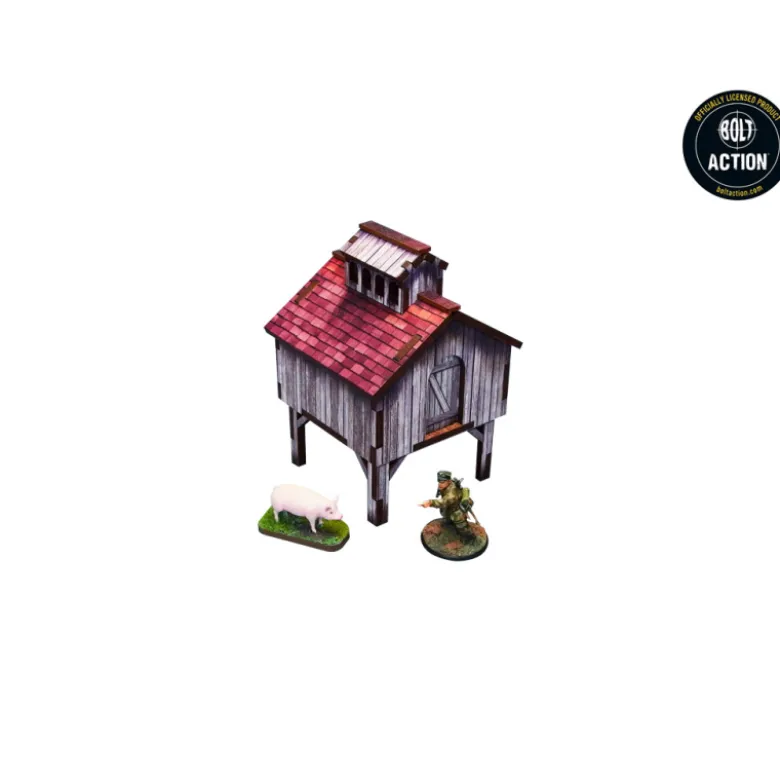 WW2 Normandy Stable w. Dovecote (Prepintado)