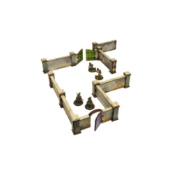 WW2 Normandy Wall w. Gate (high) (Prepintado)