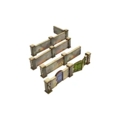 WW2 Normandy Wall w. Gate (high) (Prepintado)